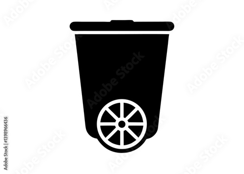 Recycle Icon: A simple, yet effective recycling symbol, illustrating an eco-friendly message of waste disposal.