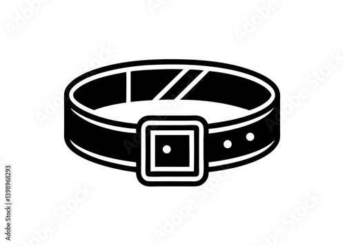 Belt Symbol of Style: A sophisticated black belt, embodying classic style and understated elegance, sits on a clean background, showcasing its refined buckle and understated design.