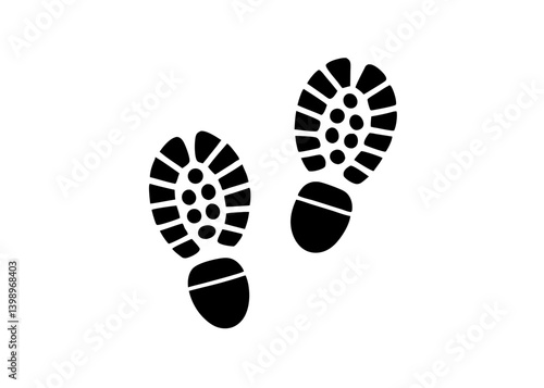 Footprint Trail: A simple and iconic illustration of footprints, conveying a sense of journey, exploration, and leaving a mark. This design is minimalist yet powerful. 