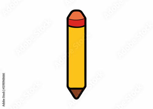 Pencil Illustration: A simple yet elegant illustration of a classic pencil, showcasing its clean lines and functional design.