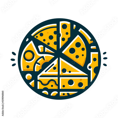 Cheese Wheel Slice Doodle – Fun Food Art