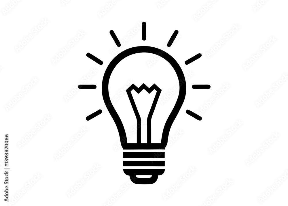 Illuminating Inspiration: A minimalist graphic of a light bulb, symbolizing innovation, creativity, and the spark of an idea. Illuminating Inspiration: A minimalist graphic of a light bulb, symbolizing innovation, creativity, and the spark of an idea.