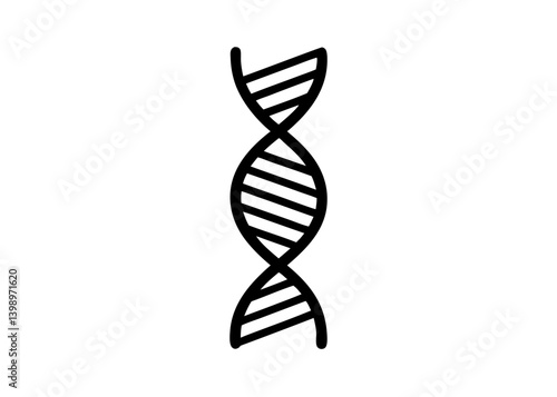 Genetic Blueprint: A monochrome depiction of the DNA double helix, a foundational symbol of life's intricate code.