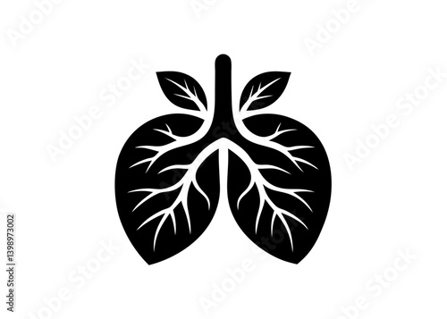 The Symbiotic Breath: A stylized illustration merges the form of lungs with plant life, symbolizing the vital connection between breath, health, and the environment.