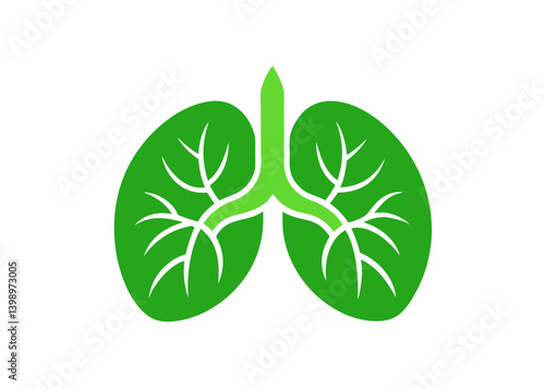 Eco-Friendly Lungs: A visual representation of a healthy respiratory system, symbolizing the essential connection between nature and well-being.