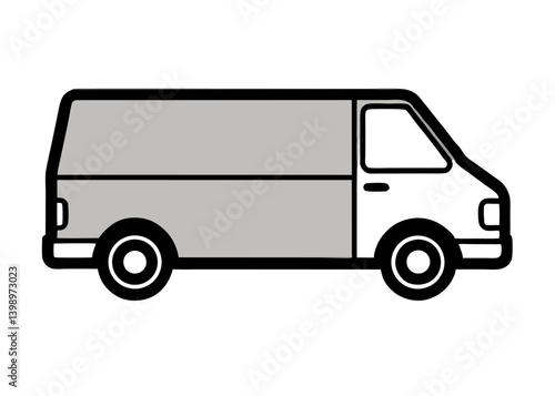 Isolated on white, a blue delivery van and a blue truck represent cargo transportation

