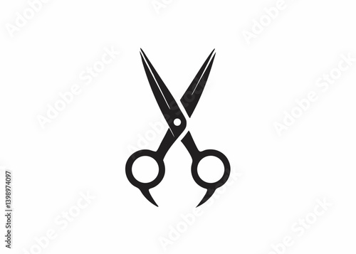 Sleek Scissors: A close-up shot of the scissors on the backdrop, showing the intricate and sharp design for cutting hair, it represents hairdressing and grooming.
