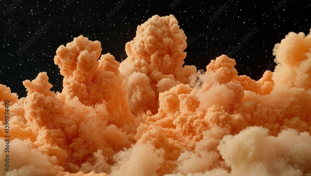 Peachy clouds in space Peachy clouds in space