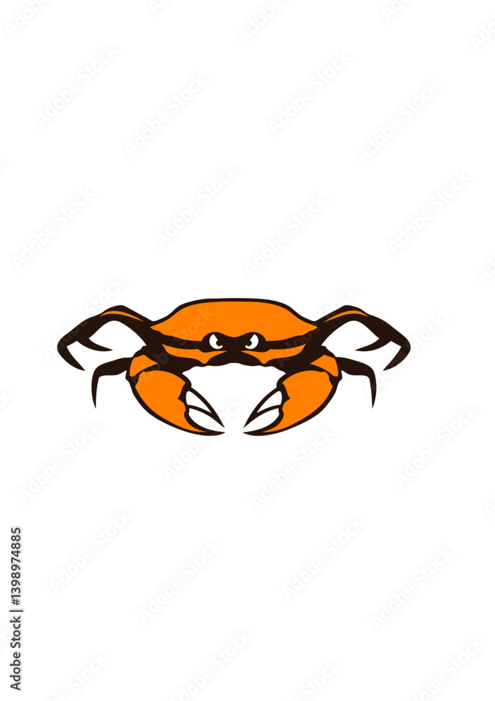 Obraz premium crabe bete tete animal dessin
