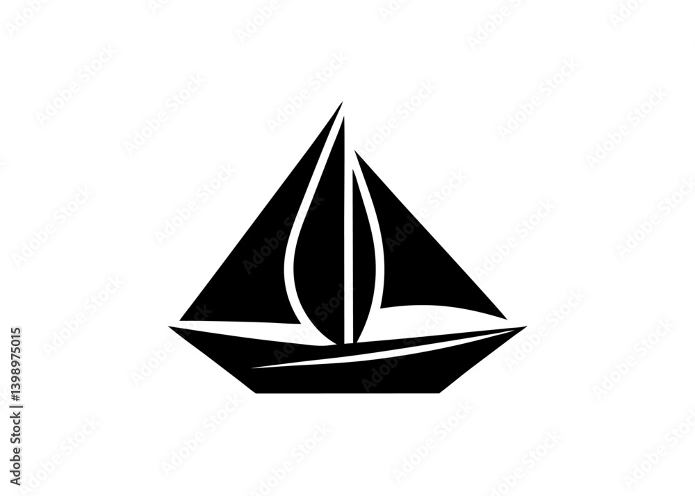 Sailboat Silhouette: A simple, elegant silhouette of a sailboat against a minimalist background. A symbol of adventure, exploration, and freedom. Sailboat Silhouette: A simple, elegant silhouette of a sailboat against a minimalist background. A symbol of adventure, exploration, and freedom.