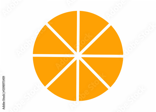 Juicy Citrus Segments: A vibrant, appetizing orange cut into inviting segments, a perfect symbol of fresh fruit goodness.