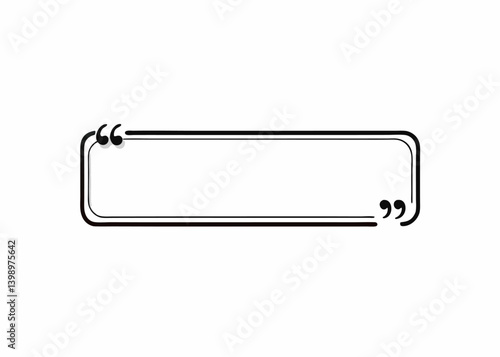 Quote Box: Clean, minimalistic, and inviting, this vector image presents a quotation box, perfectly suited for text.