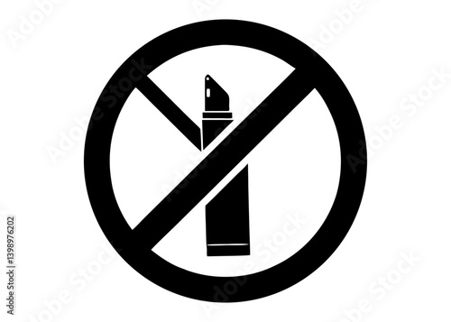 No Marker Allowed: A clear and concise pictogram prohibiting the use of markers.