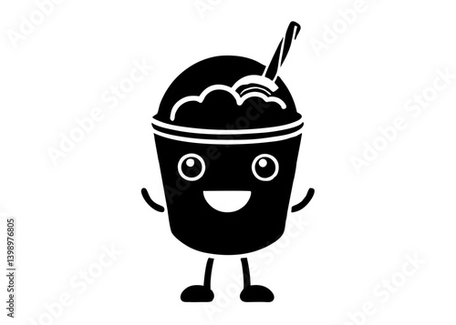 Happy Smoothie Delight: a cheerful smoothie with a friendly face, ready to brighten any moment