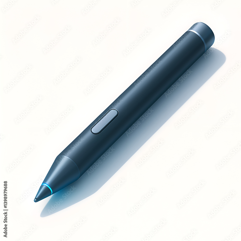 Isometric 3D illustration of a modern stylus Isometric 3D illustration of a modern stylus