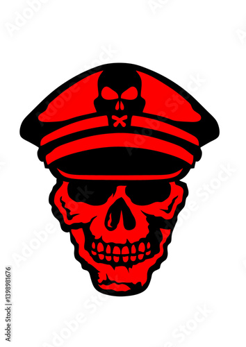 tete de mort crane kepi marine squelette