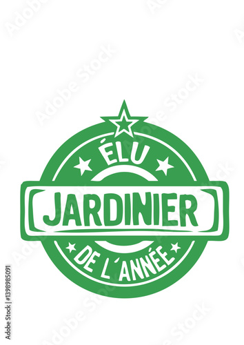 jardinier elu meilleur annee tampon