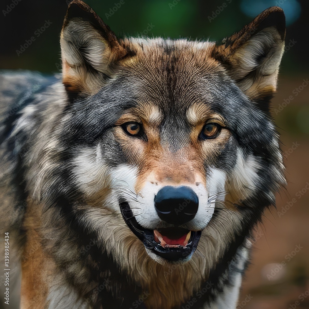 Fototapeta premium gray wolf canis lupus