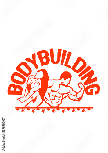 bodybuilding fitness corps femme homme logo club