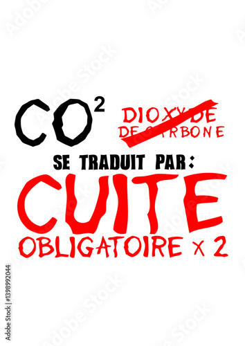 ajouter texte co2 cuite obligatoire alcool dioxyde carbone humour
