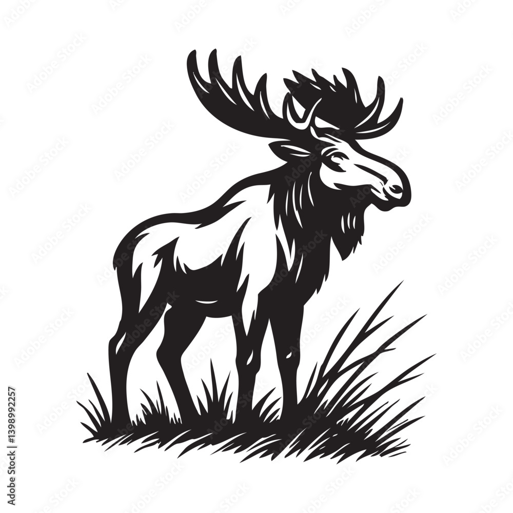 moose silhouette vector moose silhouette vector