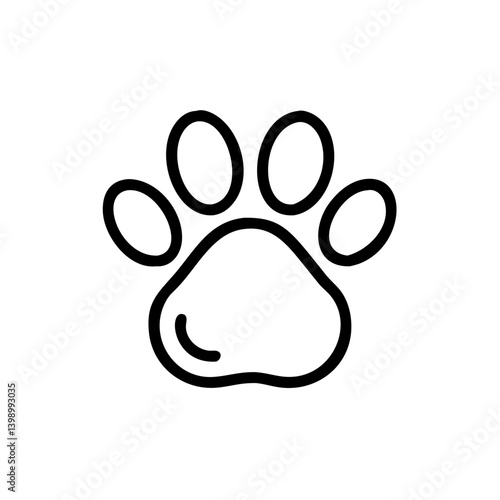 Pegada de pata, vetor PNG em fundo transparente para conceito de design de cuidado animal e pet