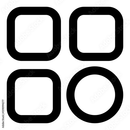 Category icon, menu, options, sections, UI, line