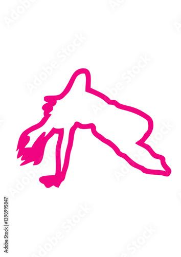 capoeira trace dessin ligne