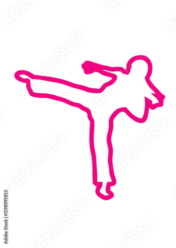 capoeira trace dessin ligne