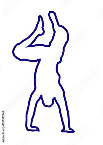 capoeira trace dessin ligne