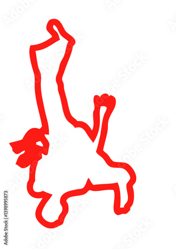 capoeira trace dessin ligne