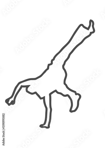 capoeira trace dessin ligne