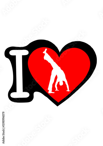 I love capoeira coeur