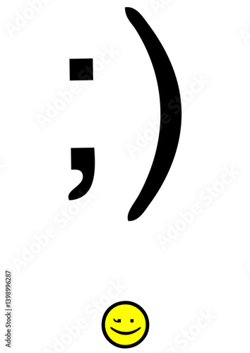 smiley clin oeil caractere alpha very numerique symbole