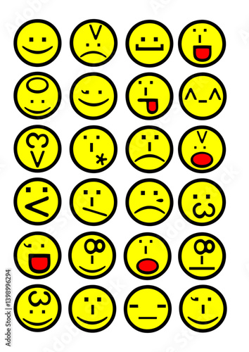 smiley collection groupe caractere alpha very numerique symbole