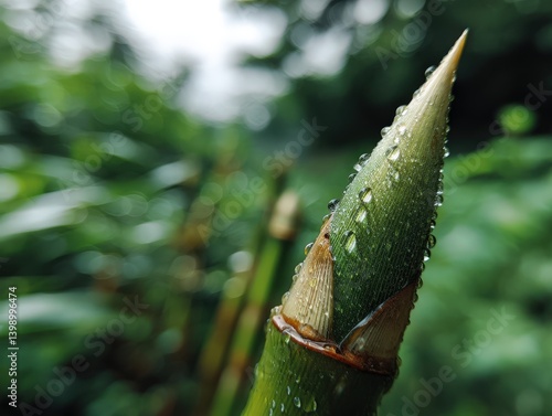 Close-up of a pointed green...