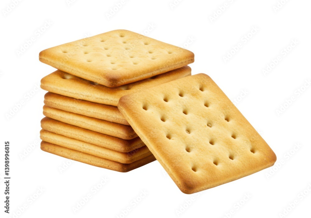 Stock photo of delicious crackers stack isolated Stock photo of delicious crackers stack isolated