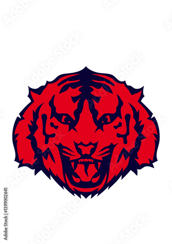 tigre face animal sauvage dessin