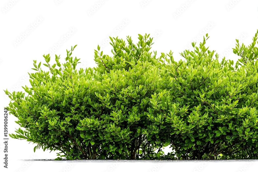 Fototapeta premium Fresh Bushy Greens White Isolated Scene 