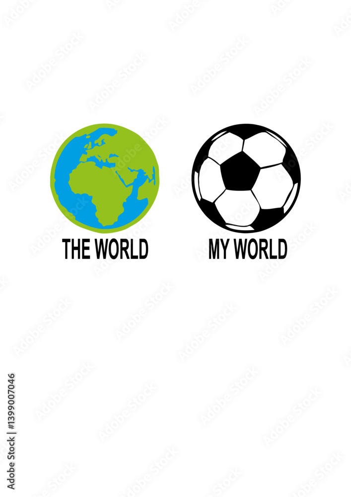Obraz premium the world my foot football humour sport