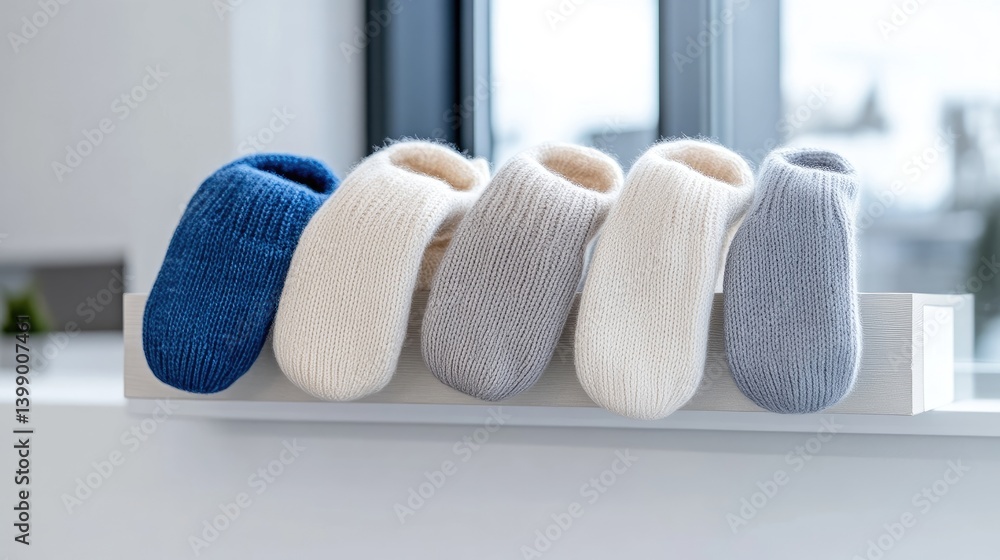 Baby socks in various colors