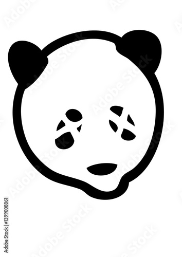 panda face cartoon