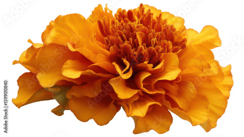 Marigold flower isolated on a white background, png