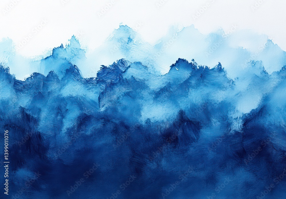 Obraz premium Vibrant Blue Abstract Watercolor Background Illustration for Modern Design