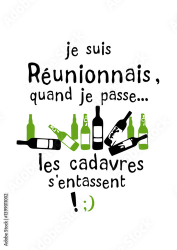 reunionnais cadavre entasse bouteille biere humour alcool