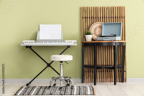 Interior of room with synth...