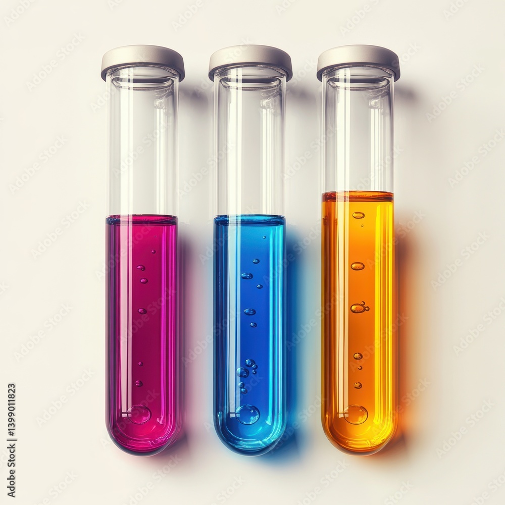 Colorful Liquid Test Tubes with Plasma Blood Components and Cells Medical Illustration Colorful Liquid Test Tubes with Plasma Blood Components and Cells Medical Illustration