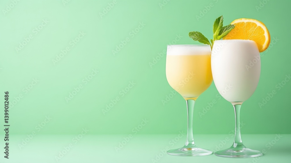 Two refreshing, vibrant drinks
