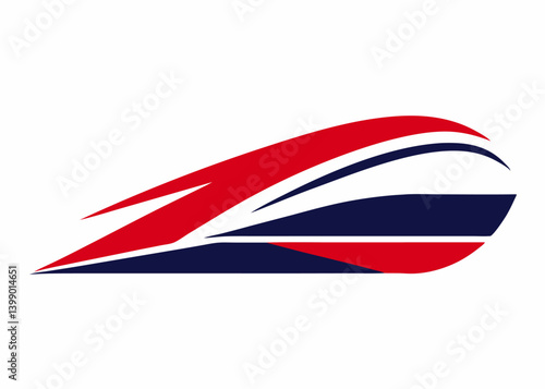 Modern Rail Velocity: A dynamic, high-speed train design representing contemporary rail travel, capturing the essence of velocity and efficiency in a forward-thinking depiction.
