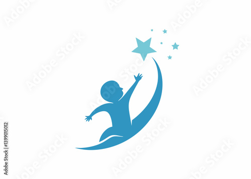 Dream Weaver: A whimsical illustration depicts a child reaching for a star, representing dreams, aspirations, and the endless possibilities of childhood.